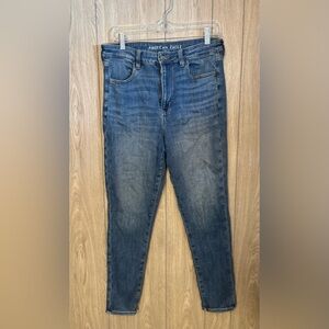 American Eagle Outfitters Women's Dark Blue Skinny Jeans